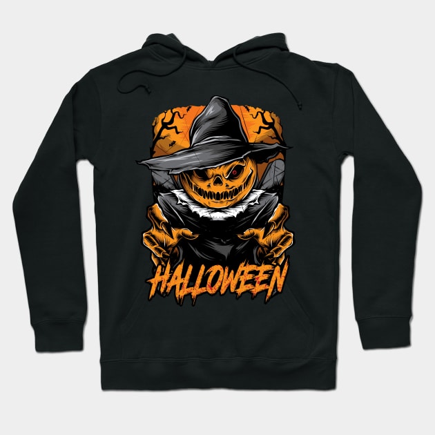 Scarecrow Halloween Hoodie by InksyndromeArtwork